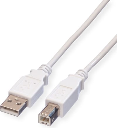 VALUE USB 2.0 Kabel, type A-B, Type A-B, wit, 4,5 m