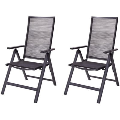 LIVARNO Set van 2 verstelbare tuinstoelen Miami
