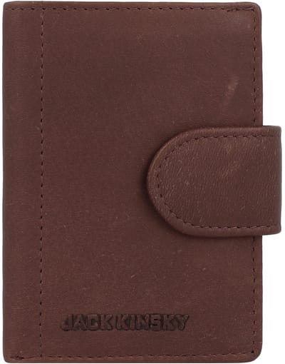 Jack Kinsky Aruba Portemonnee RFID-bescherming Leer 7.5 cm - Jongens - Staand formaat - braun
