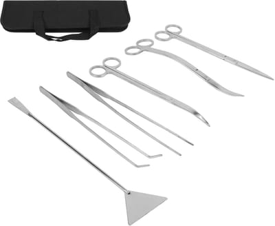 OmGoods - Dailygoody - Aquascape-Gereedschapsset - 6 in 1 - Roestvrij staal - Aquarium gereedschap - Voor waterplanten - Ideaal voor aquarium tank
