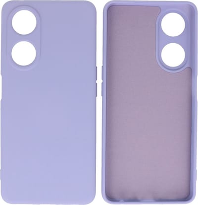 Hoesje Geschikt voor OPPO A98 5G - Fashion Telefoonhoesje Backcover - Siliconen Hoesje - Paars
