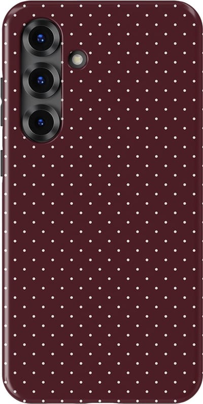 Micro Dots Tough Hoesje Samsung Galaxy S25 Plus | Geschikt Voor Mag | Stippen Motief Backcover Samsung Galaxy S25 Plus Wine Dots