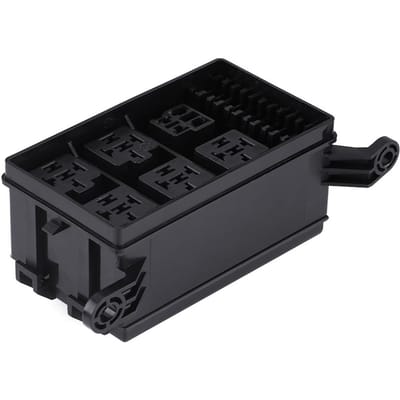 6-weg Zekering Relais Houder Box Socket voor Auto Auto SUV Offroad Pick-up Truck black