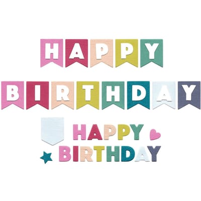 Sizzix Thinlits Ponssjabloon "Birthday Bunting van Catherine Pooler"