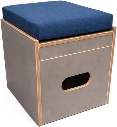 Toiletten kruk - Porta kruk - Extra zitplaats - Lichtgewicht stabiel - 38x36x41 cm - Blauw