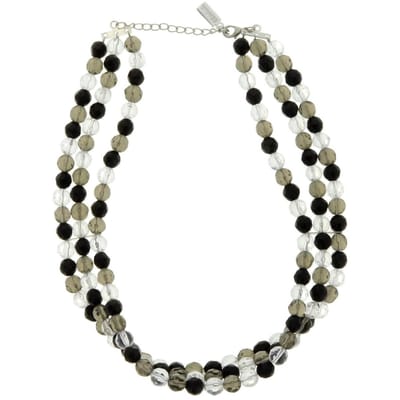 Behave - Grijze Kralen Ketting - 41 cm - Elegante Modeaccessoire