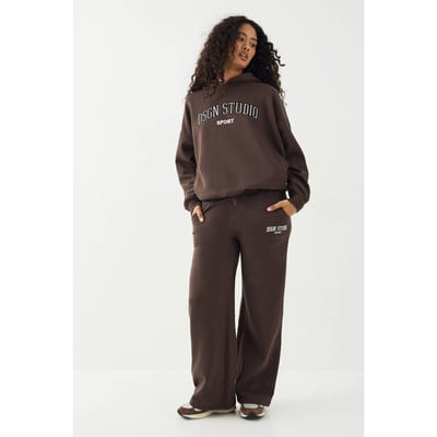 Dames Tall Dsgn Studio Applique Rechte Pijp Joggingbroek | Espresso | Maat: XS