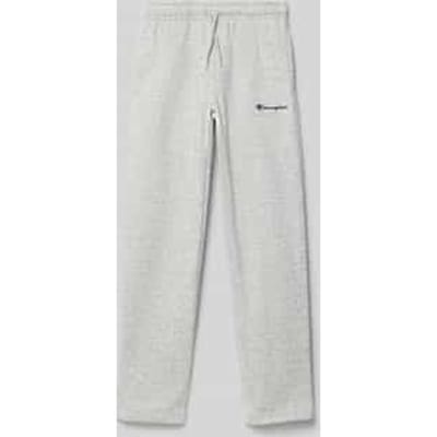 Straight leg sweatpants met labelstitching