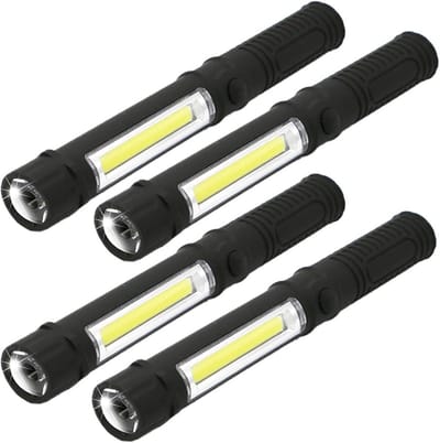 COB LED Zaklamp met Magnetische Basis en Clip - Draagbare Inspectielamp