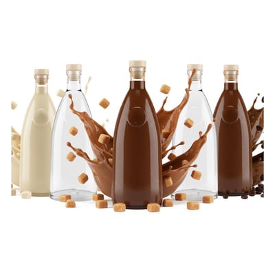 Bimberek LOFT Serie - Glazen Flessen - 500ml - Elegante Minimalistische Stijl