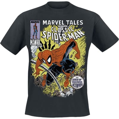Spider-Man - Disney T-shirt - Comic Battle - S tot 5XL - voor Mannen - zwart