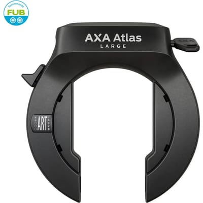 AXA Atlas Large Ringslot – ART 2 Fietsslot – Ringslot met ULC Insteekketting compatibel – Gehard staal – Extra sterke gelaste behuizing – Zwart – Inclusief sleutelservice