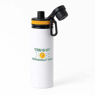 Hacebo® - This is my wednesday mug waterfles met draaidop oranje - iemand die houdt van koffie - kopje koffie - woensdag koffie - koffie liefhebbers - quote - verjaardagscadeau - cadeau - kado - gift - geschenk - water fles - 850ML