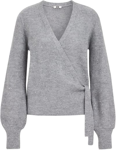 WE Fashion Dames overslagvest met pailletten