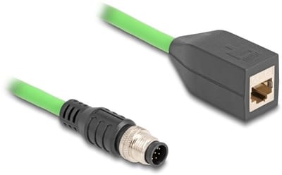 M12 8-pins A-gecodeerd (m) - RJ45 (v) industriële netwerkkabel | CAT5e | PUR | 0,50 meter
