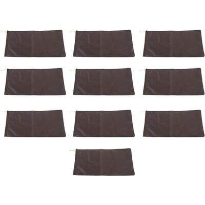 10PCS Sacs de sable sans sable Cordon de serrage Barrières anti-inondation Polyester 9.8x19.7in Sac de barrage pour sous-sol marron