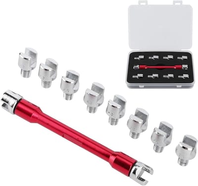 Rode Motorfiets Spaaksleutel Set - Wiel Spaaksleutel CNC Sleutel Kit - 5.0-6.8 Lengte - 93mm/3.7in - Reparatie Tool Voor Meeste Motorfietsen - Handige accessoire voor motorrijders