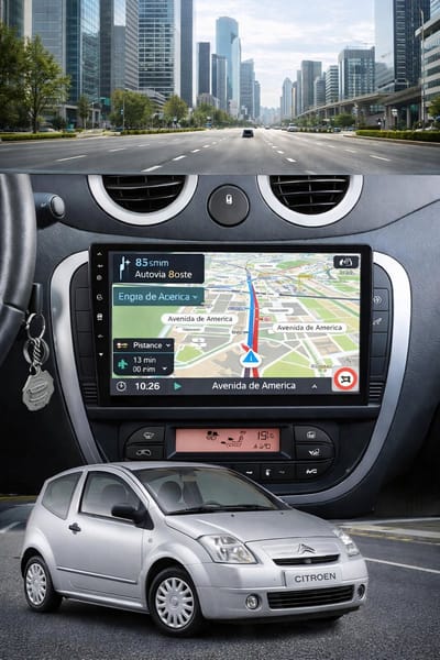 ADIVOX T1 9 inch geschikt voor Citroen C2/C3 Android 15 CarPlay/Auto/wifi/RDS/DSP/DAB+