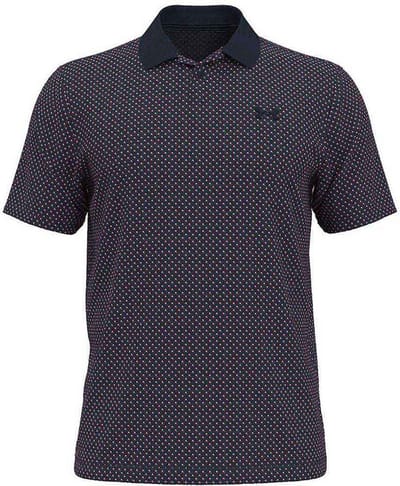 Under Armour Golf Performance 3.0 Printed Korte Mouw Poloshirt Blauw L / Regular Man