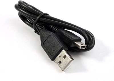 Shop4 - Actioncam USB naar Mini USB Data- en Oplaadkabel - 0.8 meter Zwart -  incl. opbergzakje