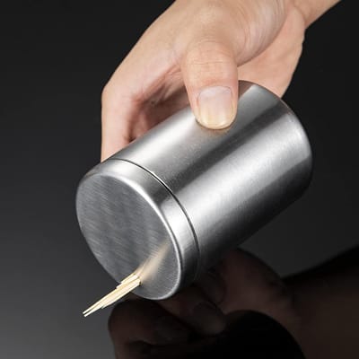 Creatieve RVS Tandenstoker Houder met Dispenser - Ideaal voor Thuis, Keuken en Bar, Praktisch en Stijlvol