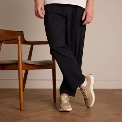 No Stress - Heren - Beige suède sneakers - Maat 40