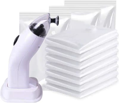 Vacumeerset - Vacumeren - Electrische Vacuumpomp - Vacuumzakken - 50 st