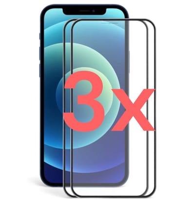3X Screenprotector Geschikt voor Apple iPhone 12 mini full cover 5D- Temperend galss- Beschermglas- Beschermglas- gehard glas- Hoge kwaliteit