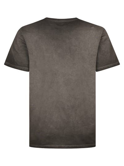 Petrol Industries - Heren Plus Size Logo T-shirt Meteorito - Zwart