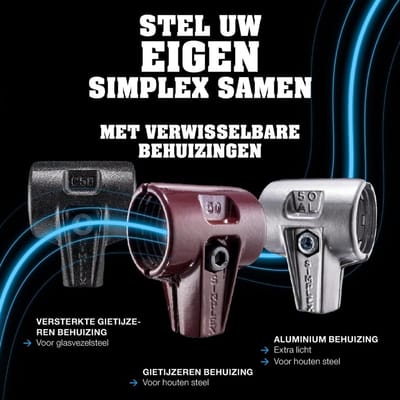 Zacht Inzetstuk voor Hamer Blauw TPE 30mm - Vervangbaar Slagelement
