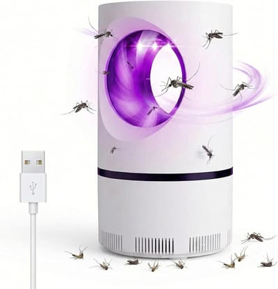 Anti-muggenlamp, UV-muggenlamp voor binnen, LED-afweermiddel, muggenverdelger, vliegenvanger – USB-elektrische vliegenval, niet-giftig, effectief, veilig voor binnen.