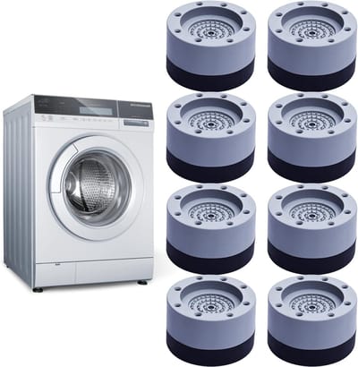 8 stuks anti-vibratie voeten voor wasmachines, trillingsdempers, geluiddempers en slipvaste voeten voor stabiliteit