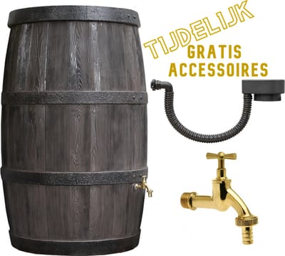 Regenton 500L Woody XL vat | Houteffect (Tijdelijk met gratis accessoires)
