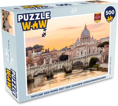 Puzzel Rome - Skyline - Zon - Legpuzzel - Puzzel 500 stukjes