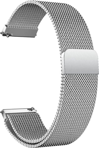 Milanees bandje - geschikt voor Garmin Venu (2 Plus) / Venu SQ (2) / Vivomove (Style - Sport) / Vivoactive 3 / 5 / 6 / Forerunner 55 / 165 / 245 / 645 / 570 - 42mm - zilver