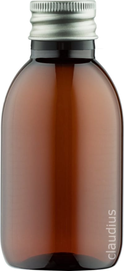 Lege Plastic Fles 125 ml PET Amber bruin - met aluminium dop - set van 10 stuks - navulbaar - leeg