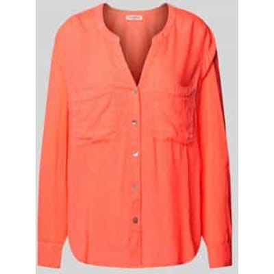 Overhemdblouse met borstzakken