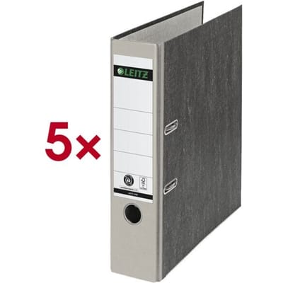 Leitz 180° Ordner Klassiek Gewolkt A4 - Rugbreedte van 80mm - 100% Gerecycled Karton - Grijs