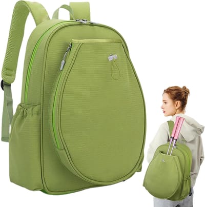 Sporttas Rugzak - Racketsport Tas - Sportuitrusting Vervoeren - Waterafstotend Materiaal - Ruim Ontwerp - Groen