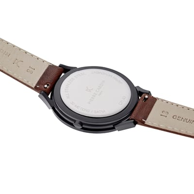 Pierre Cardin Pigalle plissée CPI.2007 Horloge - Leer - Bruin - Ø 40 mm