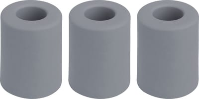 Deltafix Deurbuffer - 3x - deurstopper - grijs - rubber - 50 x 35 mm - schroefbevestiging