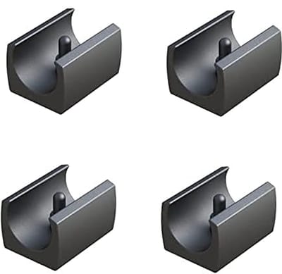 Klem glijders voor stoelpootdoppen - 4x kunststof voetdoppen voor meubels rond zwart (D1: 20-22 mm)