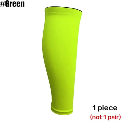 1 st Compressie Kuitmouwen Voetloze Sokken voor Hardlopen Fietsen Fitness Scheenbeen Splints M