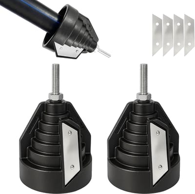 2 pieces pipe deburring set: plastic tube chamfer tool for 20-63mm PVC PP PE/PPR pipes, deburring tools with spare - ShopVlot
