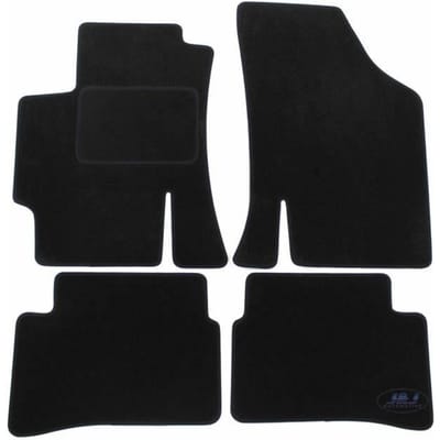 Tapis De Sol Noir Velours - J&J AUTOMOTIVE - Kia Rio 2005-2011 - Sur Mesure - Antidérapant - Imperméable noir