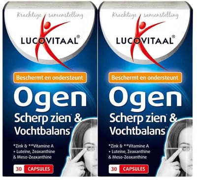 Lucovitaal Ogen Scherp Zien en Vochtbalans - 2 x 30 capsules - Voordeelverpakking
