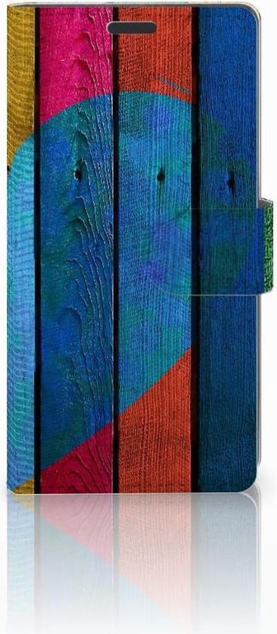 Sony Xperia Z3 Book Style Case Wood Heart - Cadeau voor je Vriend