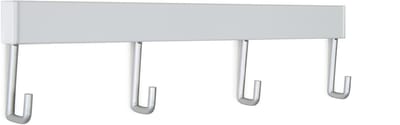 STAS Wandrek / Kapstok – 30cm - Wit - universeel ophangrek en kapstok voor jas, tas en accessoires