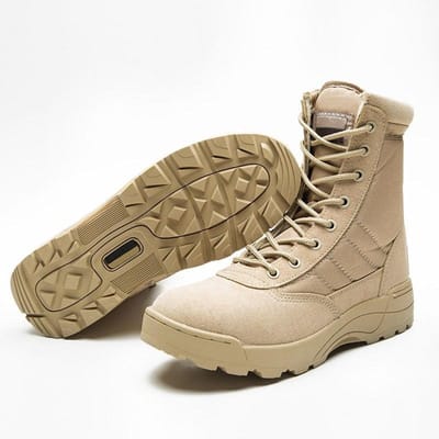 Tactische Gevechtstraining Militaire Laarzen Heren Dames Outdoor Jagen Wandelen Klimmen Antislip Ademend Leer Hoge Schoenen 35 46 40 kaki