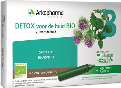 Arkofluids Detox huid bio 10 Ampullen